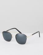 Jeepers Peepers Aviator Sunglasses In Black - Black