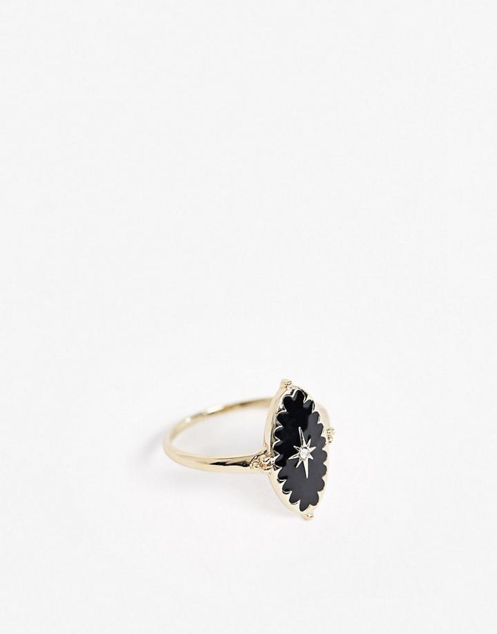 & Other Stories Oval Stone Ring In Gold