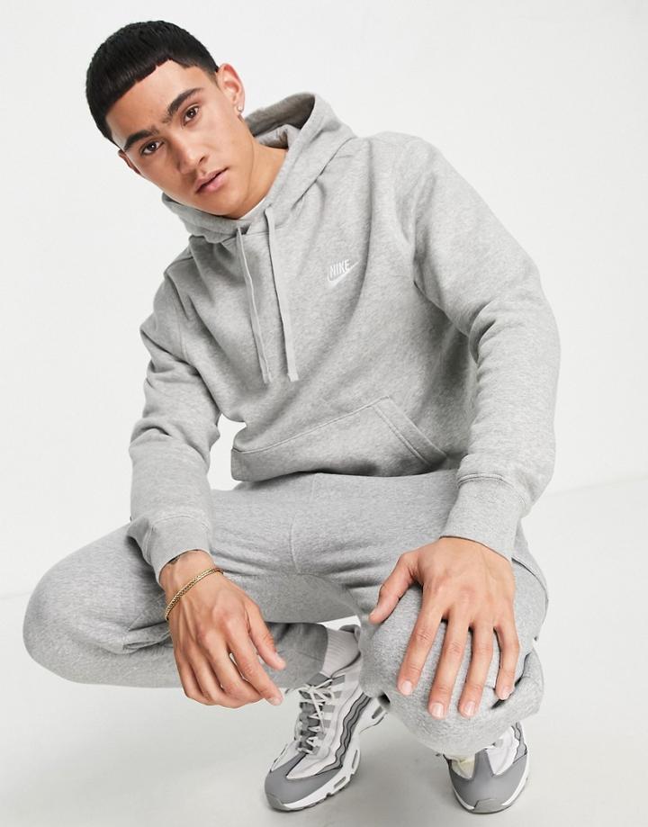 Nike Club Hoodie In Gray Heather