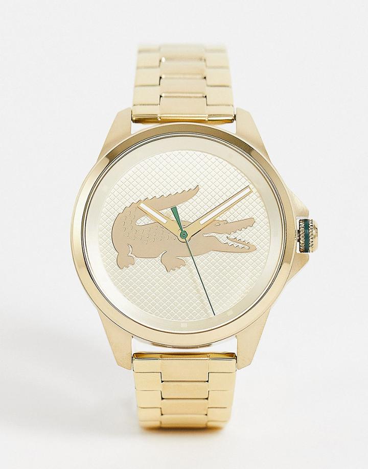 Lacoste Unisex Logo Bracelet Watch In Gold 2011133