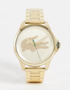 Lacoste Unisex Logo Bracelet Watch In Gold 2011133