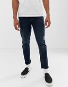 Asos Design Slim Jeans In Overdyed Greencast-blue