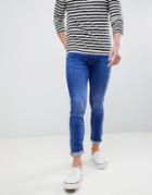 River Island Skinny Jeans In Mid Blue Wash - Blue