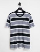 Nike Essential Stripe T-shirt In Gray/white