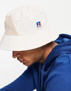 Boss X Russell Athletic Falk Logo Bucket Hat In Stone-neutral