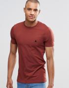 Asos Muscle T-shirt With Crew Neck And Logo In Red - Hot Spice