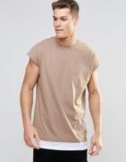 Asos Oversized T-shirt With Contrast Hem Extender