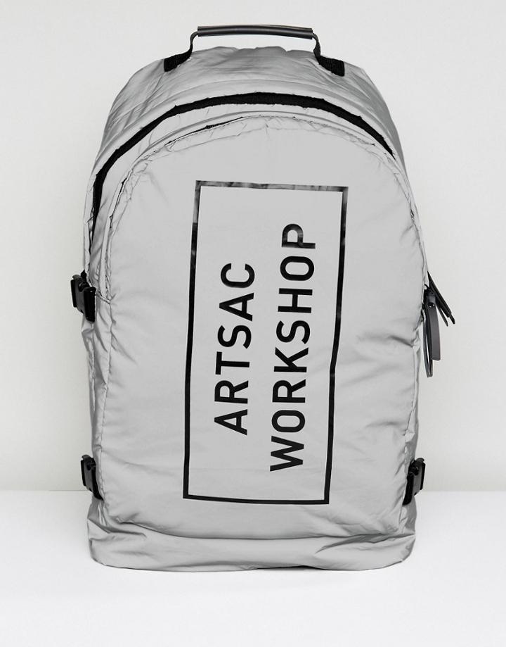 Artsac Workshop Clip Side Backpack - Silver