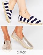 Asos Jeanie Two Pack Espadrilles