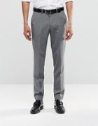 Asos Slim Suit Pants In Mid Gray - Gray
