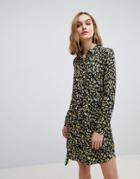 Warehouse Ditsy Marigold Floral Print Shirt Dress - Multi