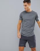 Asos 4505 Longline T-shirt With Taped Seams - Gray