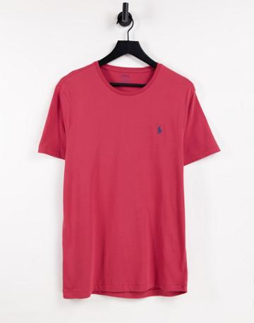 Polo Ralph Lauren Player Logo T-shirt In Chilli Pepper Red
