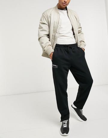 Topman Co-ord Sweatpants With Print And Bungee Cords In Black