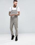 Asos Overalls With Pocket Detail In Beige - Green