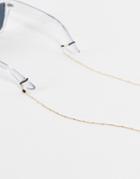 Asos Design Sunglasses Chain In Dot Dash In Shiny Gold