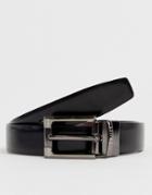 Ted Baker Crafti Leather Reversible Belt-black
