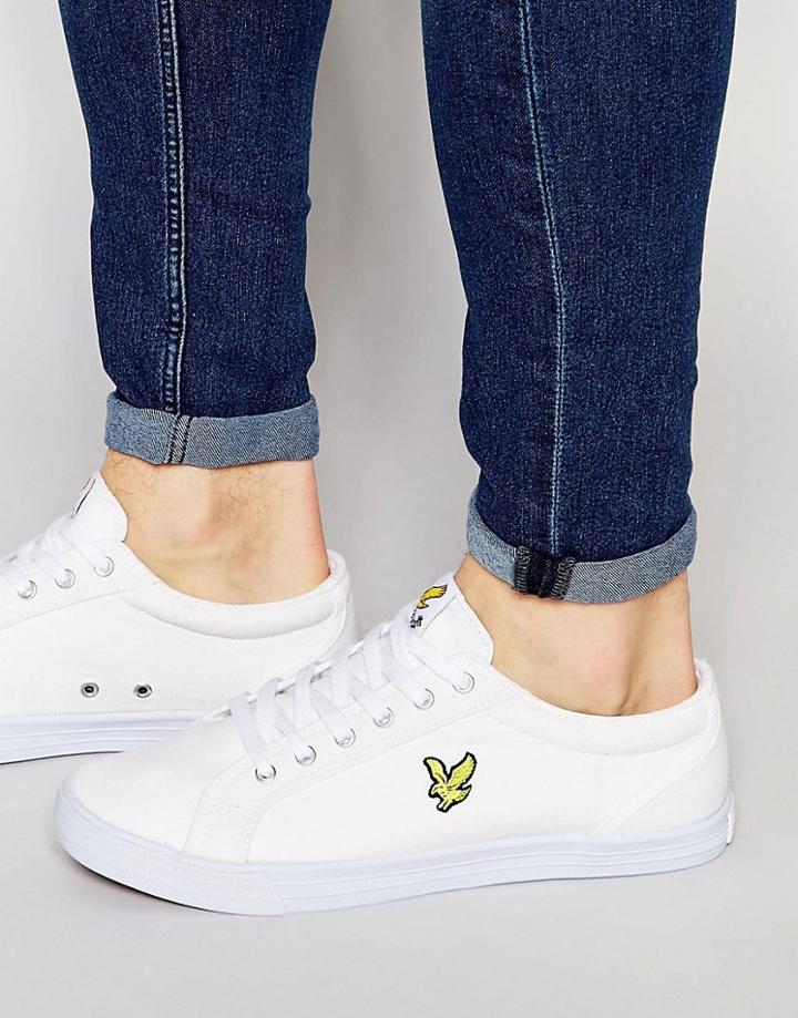 Lyle & Scott Halket Sneakers In Canvas - White