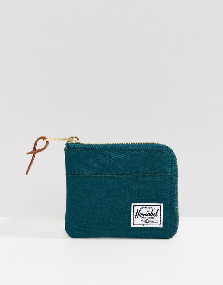 Herschel Supply Co Johnny Zip Wallet With Rfid - Green