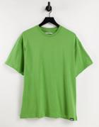 Pull & Bear Oversized T-shirt In Khaki-green