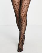 Skinnydip Tights In Monochrome Crescent Moon Print-multi