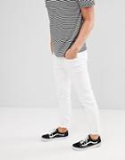 Mango Man Slim Jeans In White - White