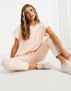 I Saw It First Ponte Top & Sweatpants Lounge Set In Pink