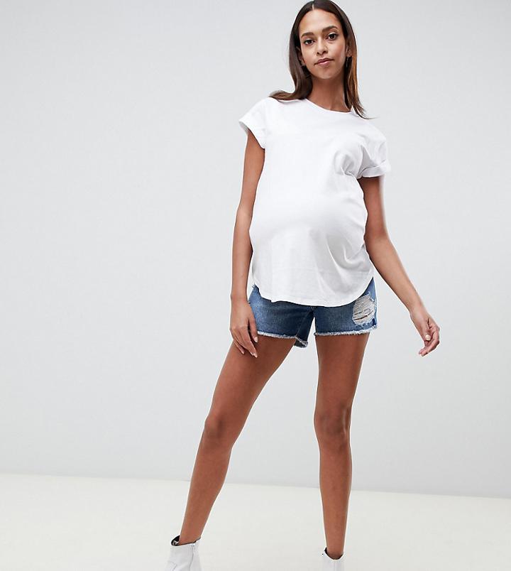 Dl1961 Karlie Maternity Short - Blue