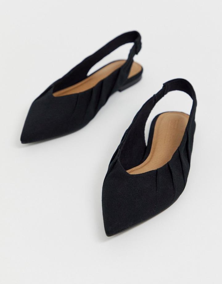 Asos Design Lea Slingback Ballet Flats - Black