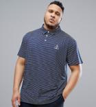 North 56.4 Plus Sport Polo With Cool Effect And Stripe - Blue