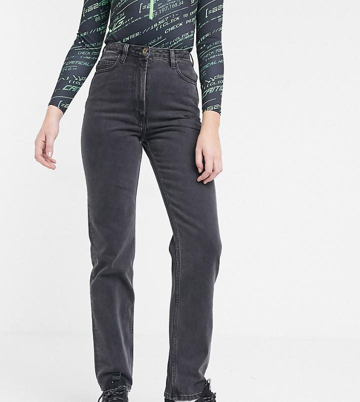 Collusion X006 Tall Mom Jeans In Washed Black