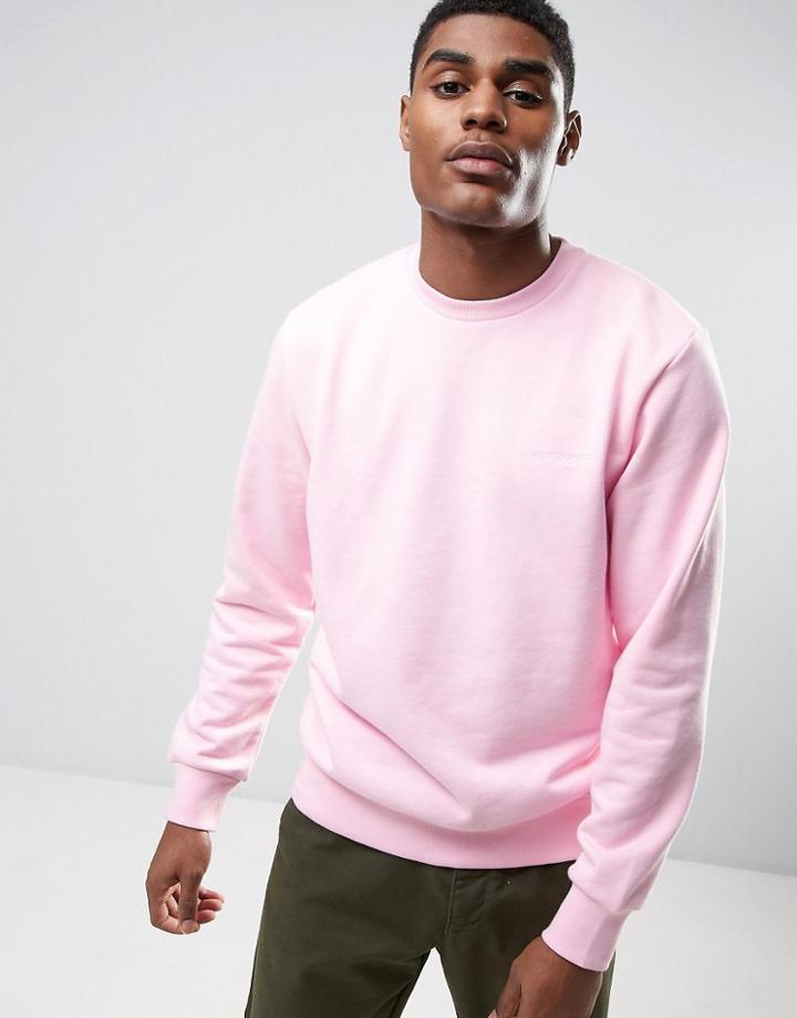 Carhartt Wip Script Embroidered Sweatshirt - Pink
