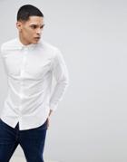 Jack & Jones Premium Slim Fit Shirt In Linen Mix - White