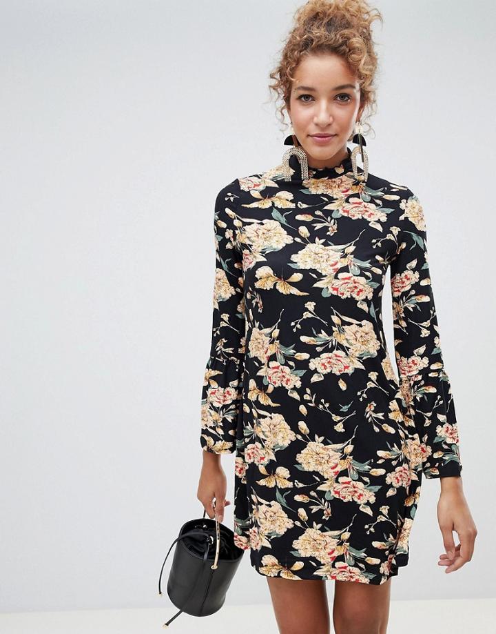 Qed London Floral Smock Dress
