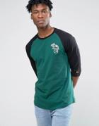 New Era Oakland Athletics 3/4 Sleeve Raglan T-shirt - Green
