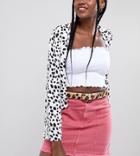 River Island Leather Leopard Print Pony Belt - Brown