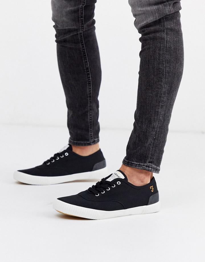 Farah Cupsole Sneakers In Black - Black