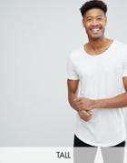 Lee Tall Shaped T-shirt In White - White