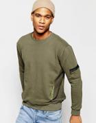 Kubban Reversible Loop Back Sweatshirt With Pocket - Black