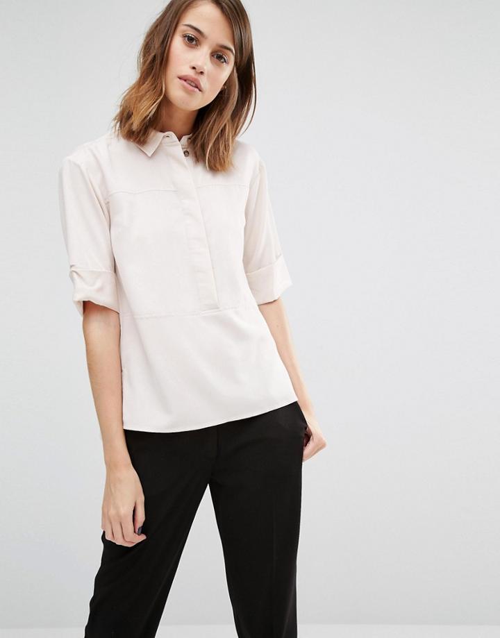 Warehouse Seam Detail Shirt - Cream