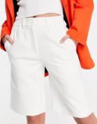 French Connection Indi Whisper Tailored Shorts In White