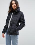 Only Adriatic Tube Quilted Hooded Jacket - Black