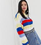 Monki Multi Stripe Knitted Sweater - Multi