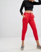 Bershka Relaxed Tailored Pant - Red