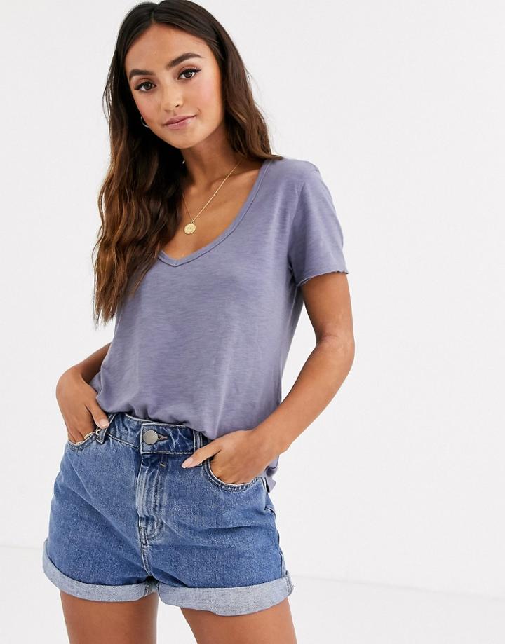 Abercrombie & Fitch Boyfriend T-shirt In Blue