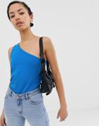 Dr Denim One Shoulder Top - Blue