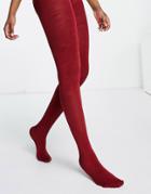 Pretty Polly Satin Opaque Tights In Red