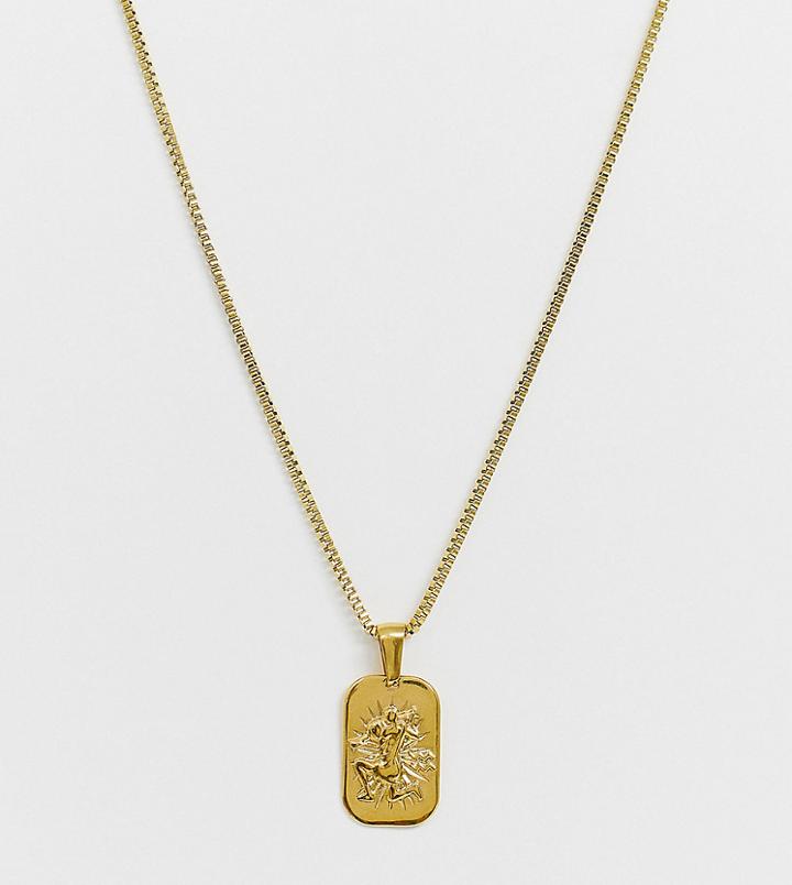 Image Gang Gold Filled Aquarius Star Sign Pendant Necklace
