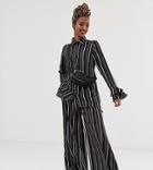 Verona Long Sleeve Shirt Two-piece In Multi Stripe