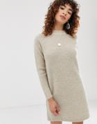 Only Long Sleeve Sweater Dress - Gray